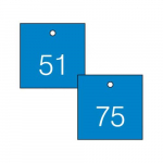 1-1/2" Numbered Square Tag Series 51-75 Blue/White_noscript