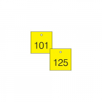 1-1/2" Numbered Tag Series 101-125 Yellow/Black_noscript