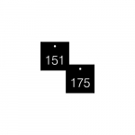 1-1/2" Numbered Tag Series 151-175 Black/White