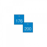 1-1/2" Numbered Tag Series 176-200 Blue/White