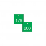 1-1/2" Numbered Tag Series 176-200 Green/White