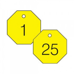 1-1/2" Numbered Tag Series 1-25 Yellow/Black_noscript