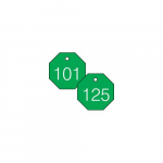 1-1/2" Numbered Tag Series 101-125 Green/White_noscript