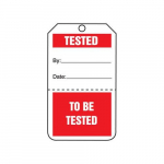Safety Tag "To Be Tested - Perforated"