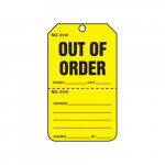 Safety Tag "Out Of Order - Perforated"_noscript