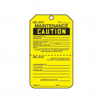 Caution Repair Tag "Maintenance - Perforated"_noscript