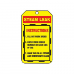 Status Safety Tag "Steam Leak- Instructions"