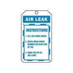 Status Safety Tag "Air Leak Instructions"