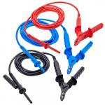 Lead Set with Clips, 45', Black, Blue, Red