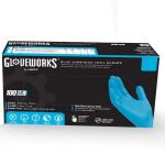 Gloveworks Synthetic Blue Vinyl Gloves, L Size