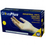GlovePlus Vinyl Powder Free Industrial Gloves, Large