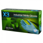 X3 Nitrile Powder Free Industrial Gloves, XXL