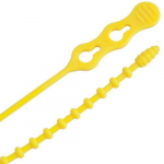 12" Yellow Beaded Cable Tie, 15 Pack_noscript