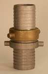 2-1/2" Aluminum With Brass Nut Suction Hose Coupling_noscript