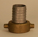 1-1/2" Aluminum With Brass Nut Suction Hose Coupling_noscript