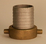 2-1/2" Aluminum With Brass Nut Suction Hose Coupling_noscript