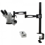 SPZV-50 Stereo Zoom Microscope on Compact Arm Stand_noscript