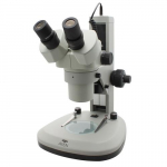 Stereo Zoom Microscope 10 - 44x on Track Stand w/ LEDs_noscript