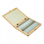 100 Prepared Microscope Slides with Wooden Case