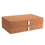 Suede-Lined Jewelry Storage Drawer Set, Tan