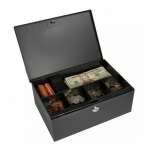 Cash Box and Six Compartment Tray with Key Lock