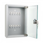 10 Keys Lock Box Grey w/ Glass Door