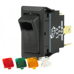 SPST Rocker Switch, One LED and 4 LED Covers, Off/On