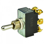 DPDT Chrome Plated Toggle Switch, (On)/Off/(On)