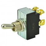 DPST Chrome Plated Toggle Switch, Off/On