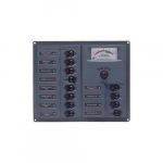 DC Circuit Breaker Panel with Analog Meter, 12 Loads