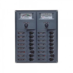 DC Circuit Breaker Panel with Analog Meter, 16 Loads