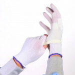 Ultra Half-Finger Polyester Glove Liners, Large_noscript