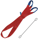 8158 Lifting Web Sling, Red, Two Layer, 4 m