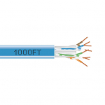 GigaTrue CAT6A 650-MHz Solid Bulk Cable (UTP), 23-AWG, Riser PVC CMR (1000-ft.) - Blue_noscript