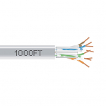 GigaTrue CAT6A 650-MHz Solid Bulk Cable (UTP), 23-AWG, Riser PVC CMR (1000-ft.) - Gray_noscript