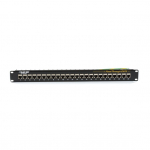 24-Port CAT6 Feed-Through Shielded Patch Panel
