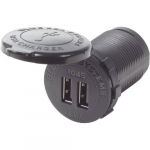 Fast Charge, Dual USB Charger Socket Mount