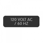 Label "120 Volt AC / 60 HZ"