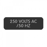 Label "250 Volts AC / 50 Hz"_noscript