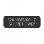 Label "120 Volt / 60 Hz Shore Power"