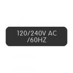 Label "120/240V 60 Hz"