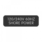 Label "120/240V 60 Hz Shore Power"