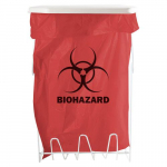 Biohazard Bag Holder, 5 Gallon, White Coated