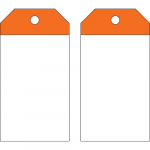 Polyester Orange Self-Laminating Blank Tag_noscript