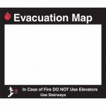 11" x 11.5" Evacuation Map Holder, Photoluminescent_noscript