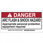 2" x 4" Label "Arc Flash and Shock Hazard..."_noscript