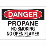 10" x 14" Sign "Danger Propane No...", Polystyrene_noscript