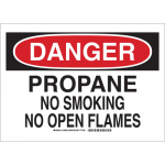 10" x 14" Sign "Danger Propane No...", Polyester_noscript