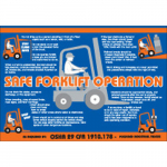 20" x 29" Poster "Safe Forklift Operation", Vinyl_noscript