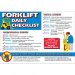 20" x 29" Poster "Forklift Daily Checklist", Vinyl_noscript